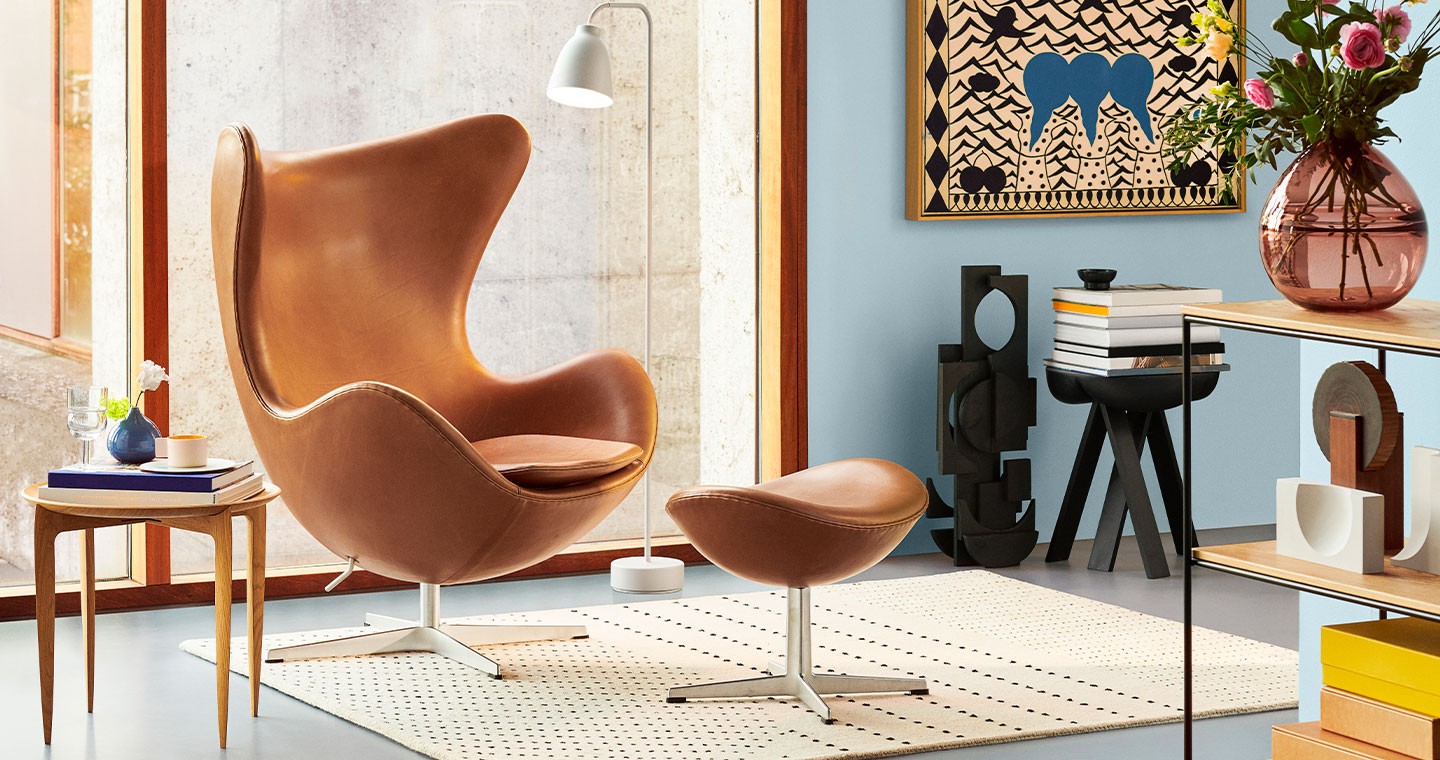 EGG chair by Arne Jacoben | met gratis poef