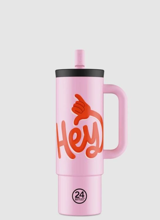 24Bottles Drinkfles Straw bottle - Hey! Pink -  800ml