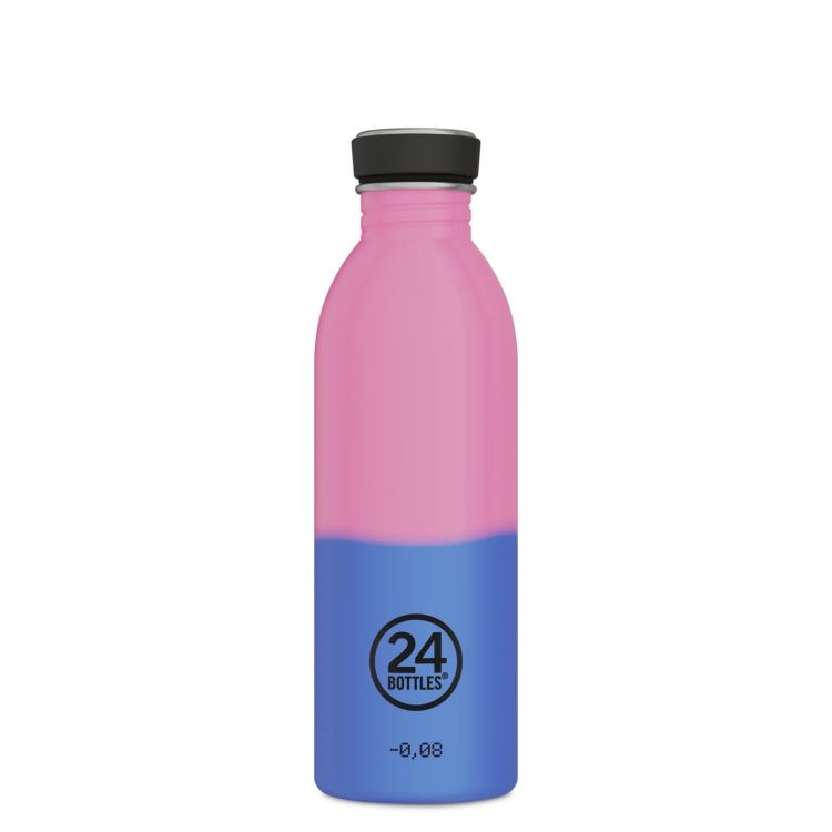 24Bottles Drinkfles Urban Bottle - REactive Pink/ blue 500ml