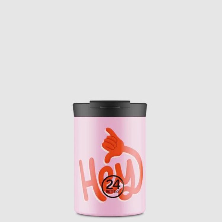 24Bottles Travel tubmbler - Hey! Pink - 350 ml