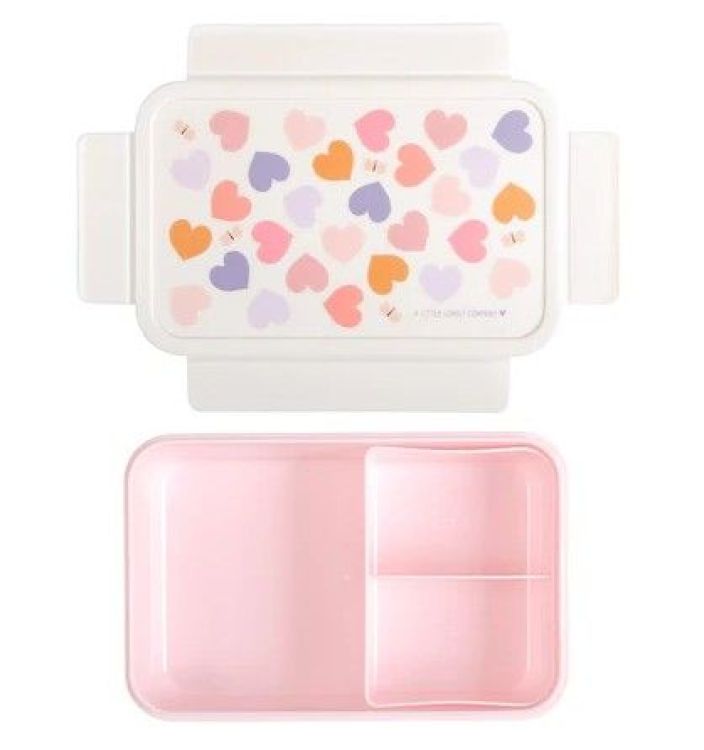 A Little Lovely Comp Bento lunchbox - Hearts