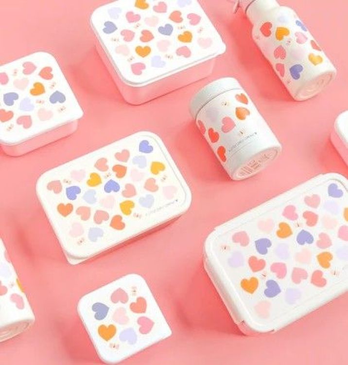 A Little Lovely Comp Bento lunchbox - Hearts