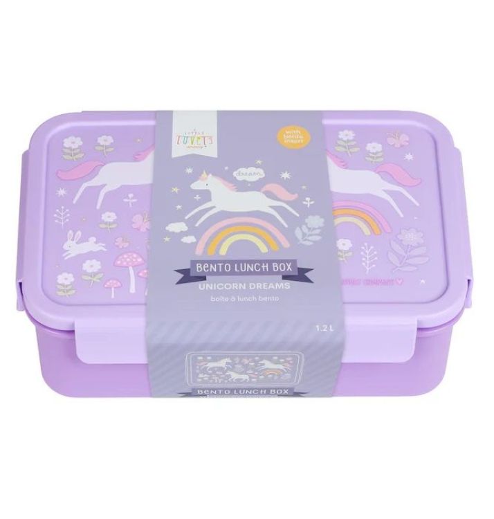 A Little Lovely Comp Bento lunchbox - Unicorn dreams