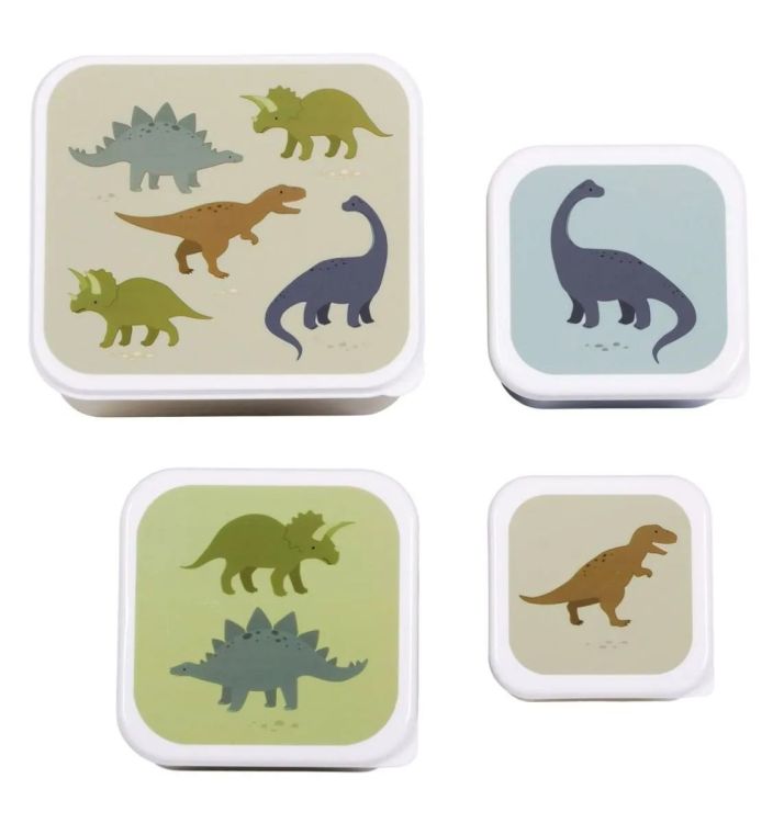 A Little Lovely Comp Lunch- & snackbox - Dinosaurussen