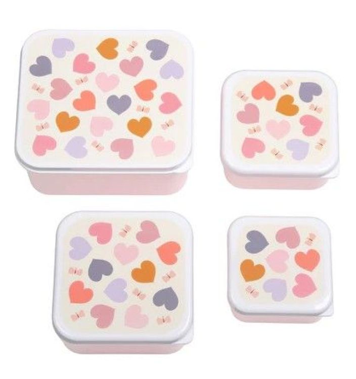 A Little Lovely Comp Lunch- & snackbox - Hearts A Little Lovely Comp Lunch- & snackbox - Hearts