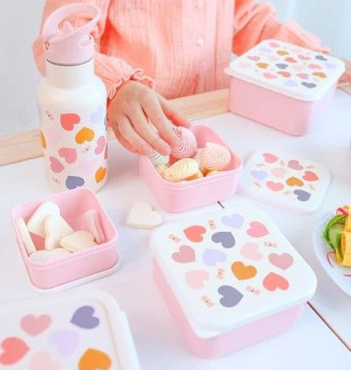 A Little Lovely Comp Lunch- & snackbox - Hearts