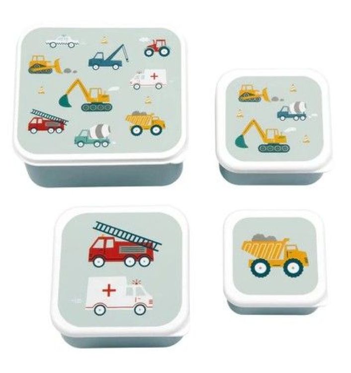 A Little Lovely Comp Lunch- & snackbox - Voertuigen A Little Lovely Comp Lunch- & snackbox - Voertuigen