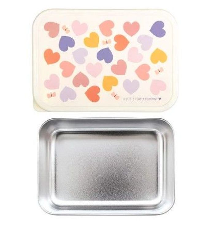 A Little Lovely Comp Stainless Steel Lunchbox - Hearts