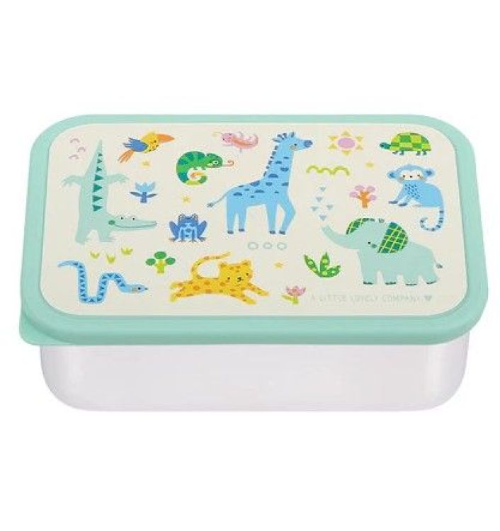 A Little Lovely Comp Stainless Steel Lunchbox - Jungle