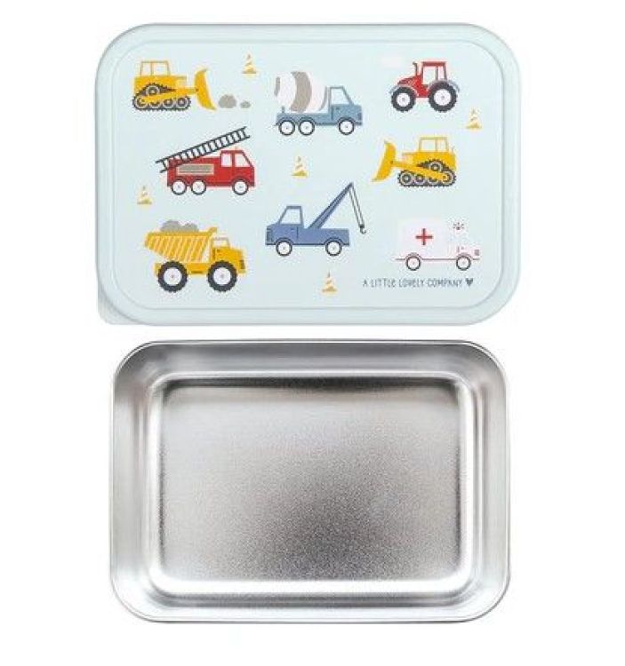 A Little Lovely Comp Stainless Steel Lunchbox - Voertuigen