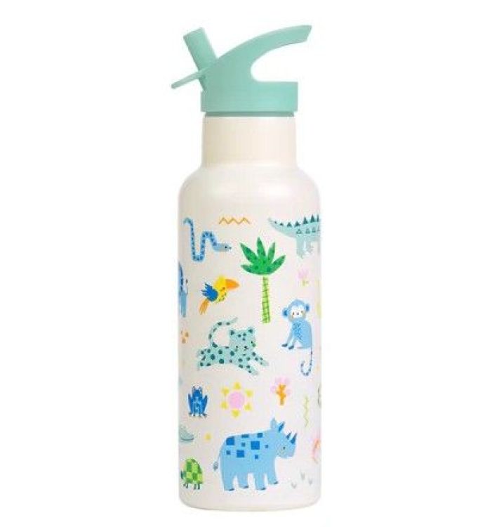 A Little Lovely Comp XL drinkfles RVS - Jungle A Little Lovely Comp XL drinkfles RVS - Jungle