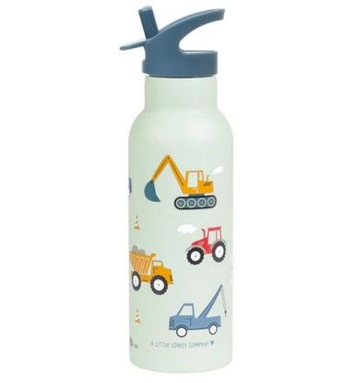 A Little Lovely Comp XL drinkfles RVS - Voertuigen A Little Lovely Comp XL drinkfles RVS - Voertuigen