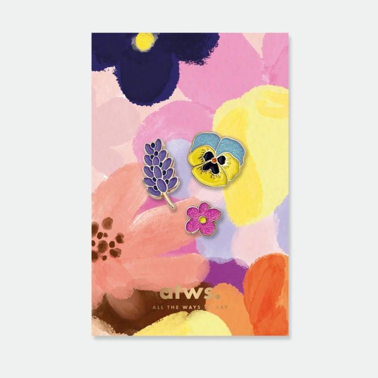 All the ways to say Pin - Bloemen - set van 3 All the ways to say Pin - Bloemen - set van 3