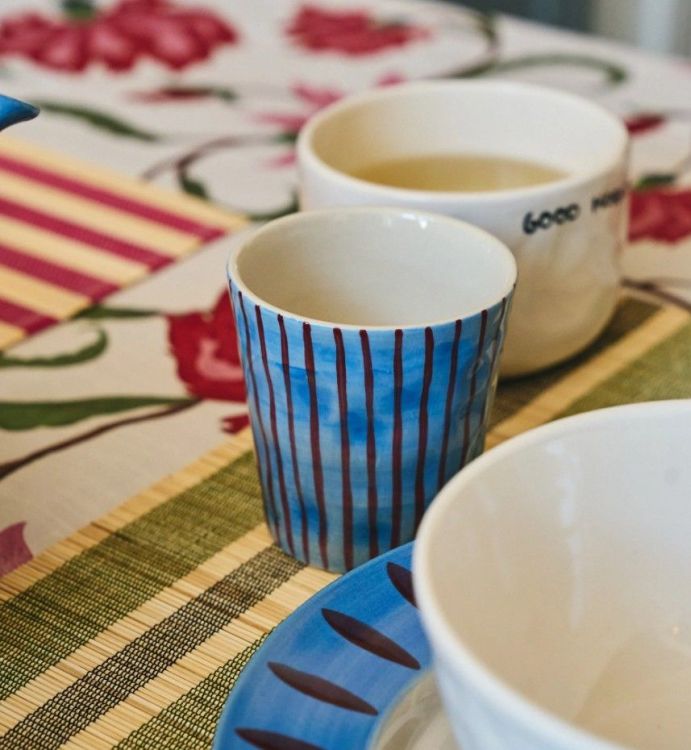 Anna + nina Koffietassen - Stripe Affair - set van 2