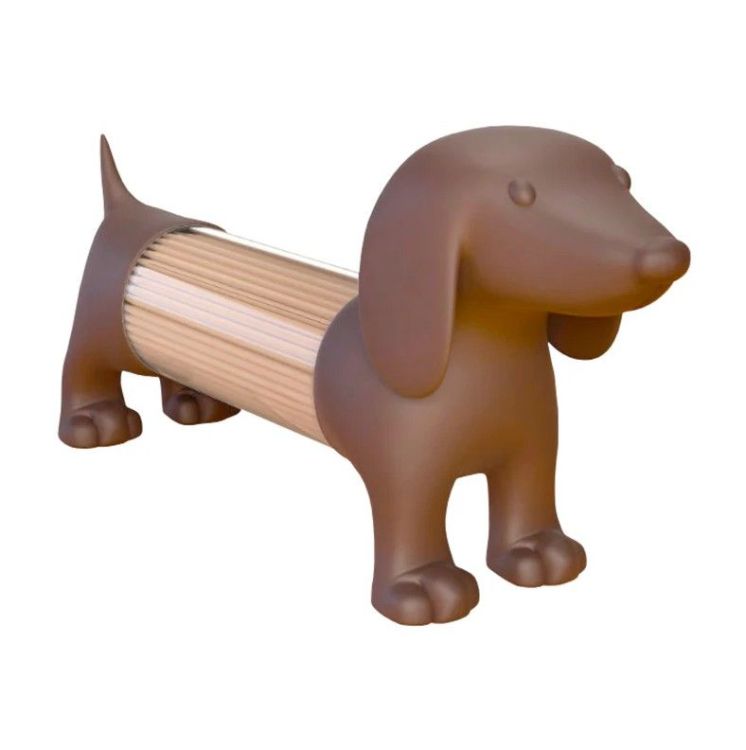 Balvi Tanderstokerhouder - Zout en pepervat - Teckel - Bruin