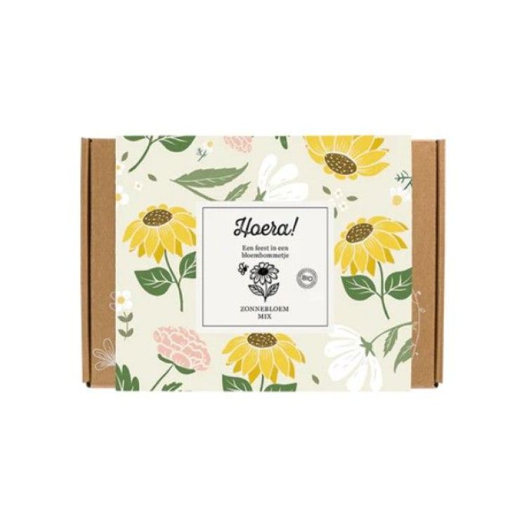 Blossombs Geschenkdoosje medium - Hoera! Een feest in een bloemenbommetje