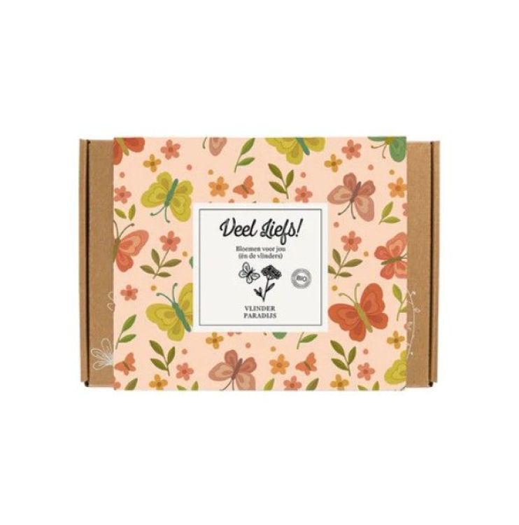 Blossombs Geschenkdoosje medium - Veel liefs! Bloemen voor jou (en de vlinders)