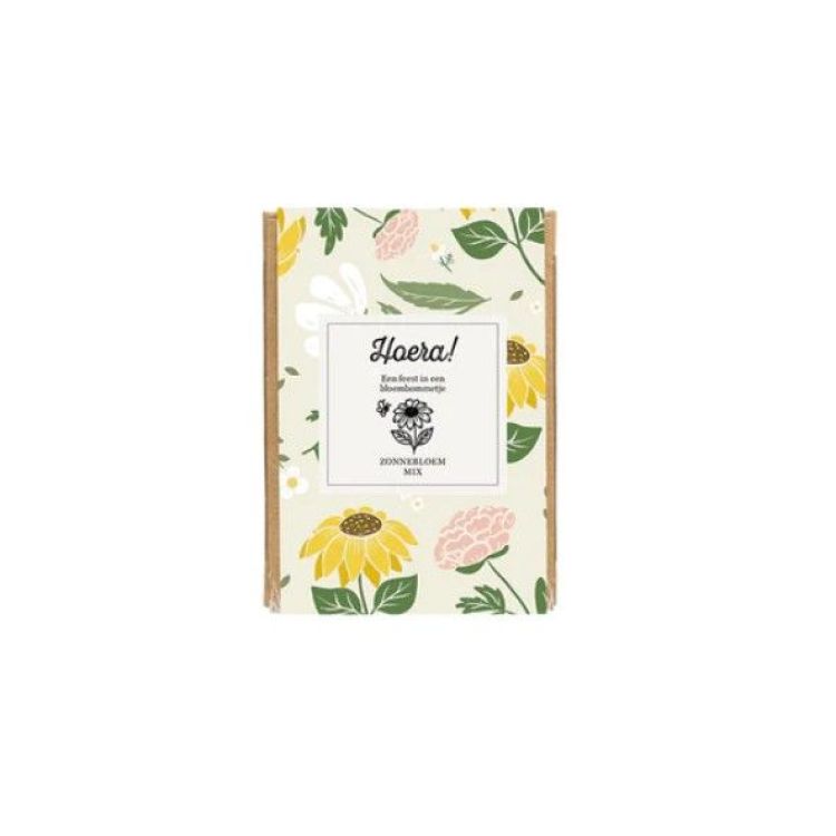 Blossombs Geschenkdoosje mini - Hoera! Een feest in een bloembommetje