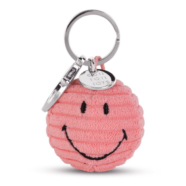 Bon Ton Toys Smiley - Sleutelhanger corduroy - Bubblegum pink