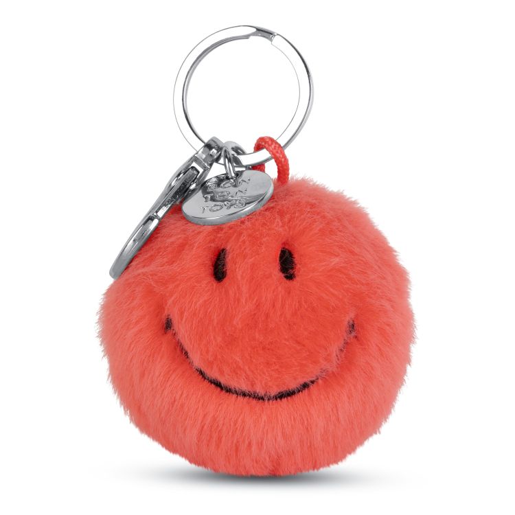 Bon Ton Toys Smiley - Sleutelhanger Fuzzy - Bright coral