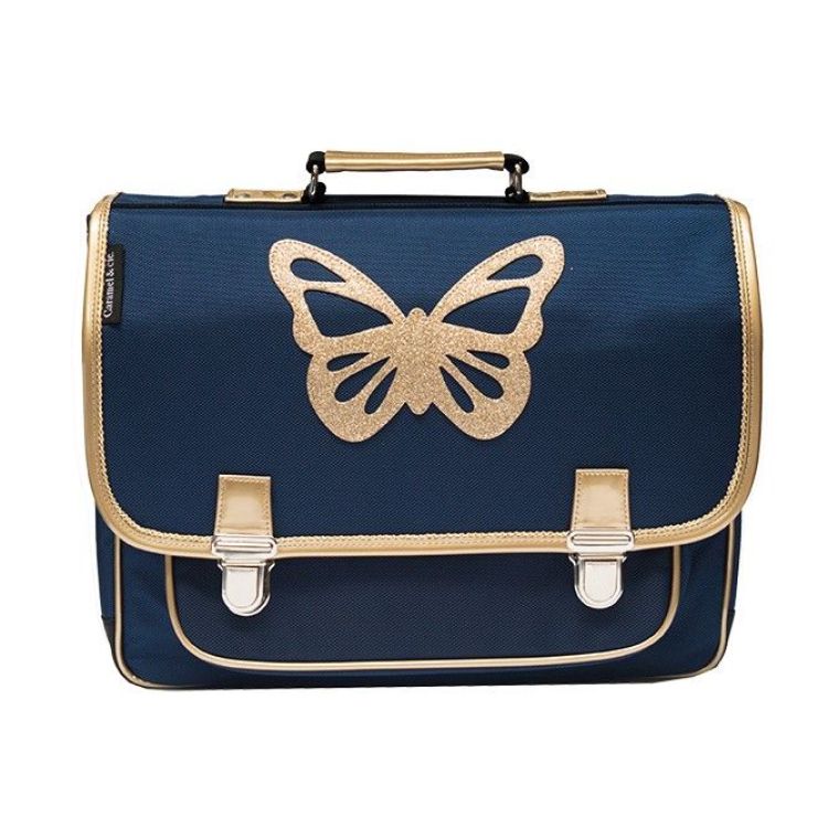 Caramel & Cie Boekentas - Large Papillon Marine