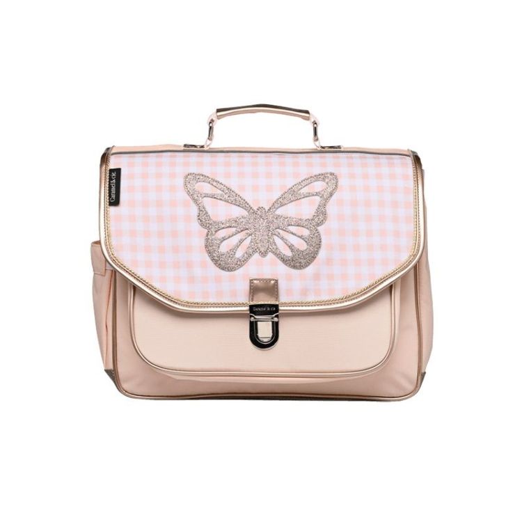 Caramel & Cie Boekentas - Medium Papillon Vichy