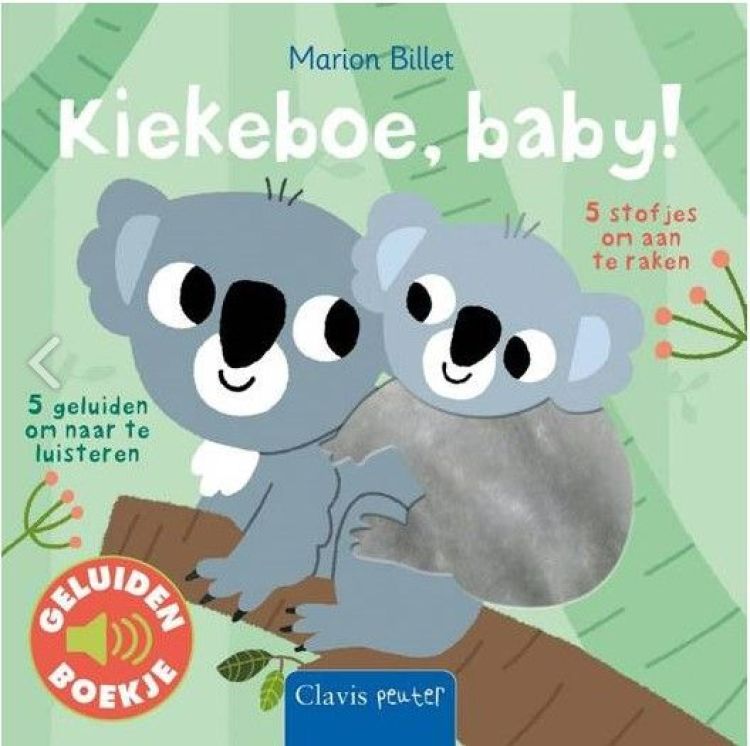 Clavis Geluiden-/ voelboekje - Kiekeboe, baby!