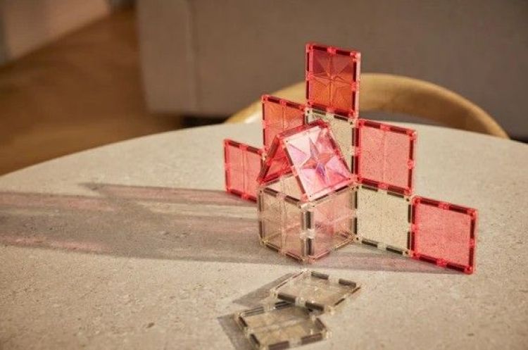 Cleverclixx Glitter tiles pack - 16 Stuks