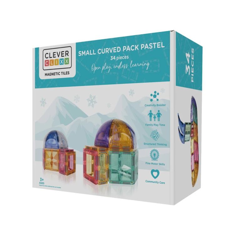 Cleverclixx Small Curved Pack Pastel - 34 Stuks