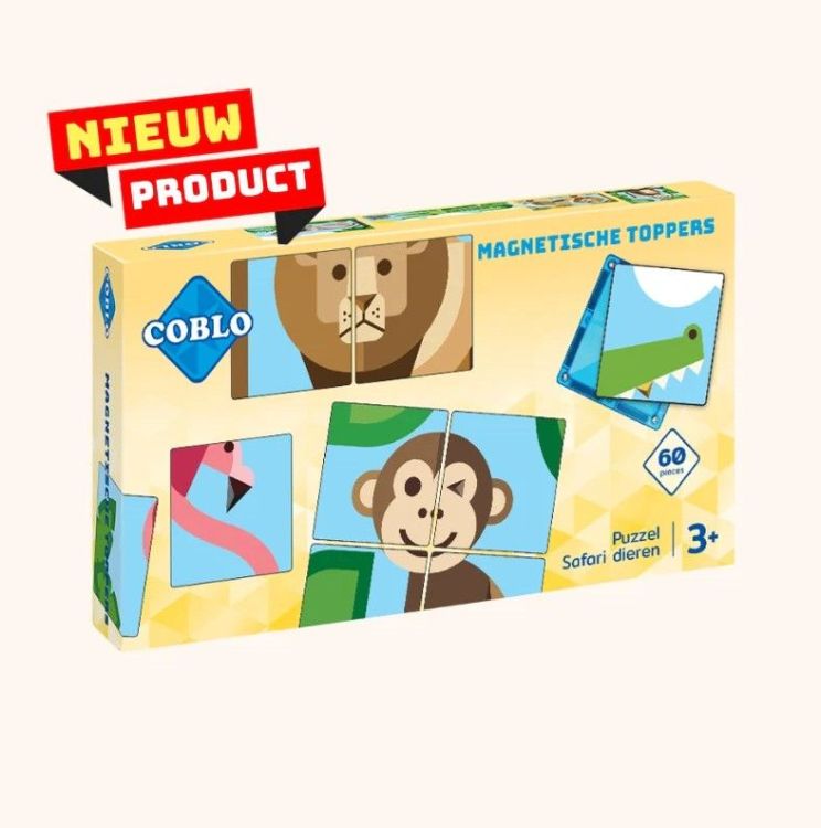 Coblo Toppers Puzzel Safari dieren - 60 stuks