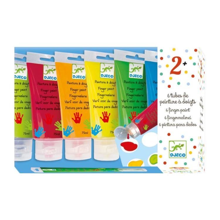 Djeco 6 tubes vingerverf
