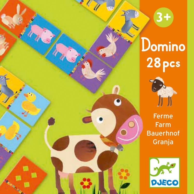 Djeco Domino - Boerderij -  28 stukken