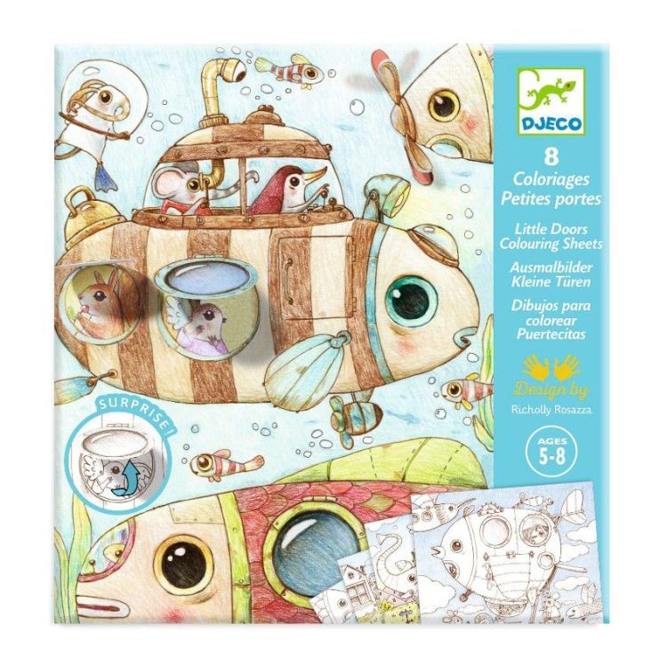 Djeco Kleurplaten - Little doors - De reis van Malo