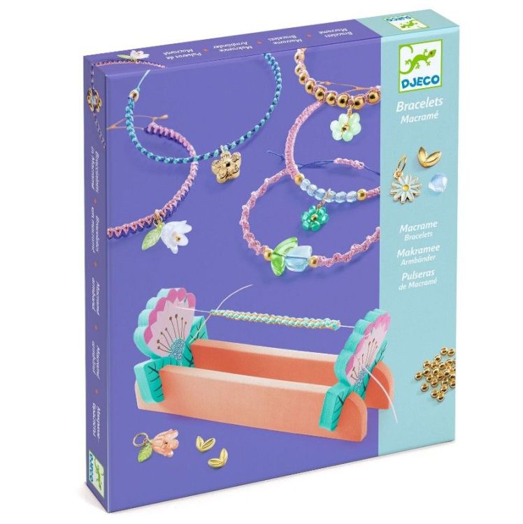 Djeco Knutselset - Armbanden macrame - Blauw Djeco Knutselset - Armbanden macrame - Blauw
