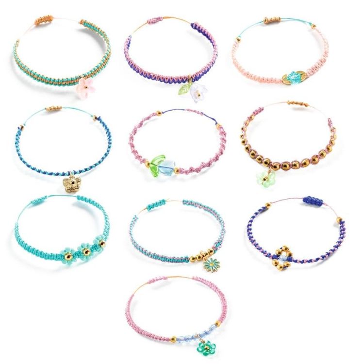 Djeco Knutselset - Armbanden macrame - Blauw