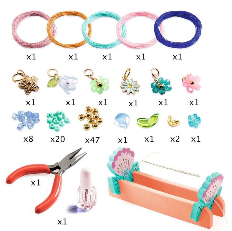 Djeco Knutselset - Armbanden macrame - Blauw
