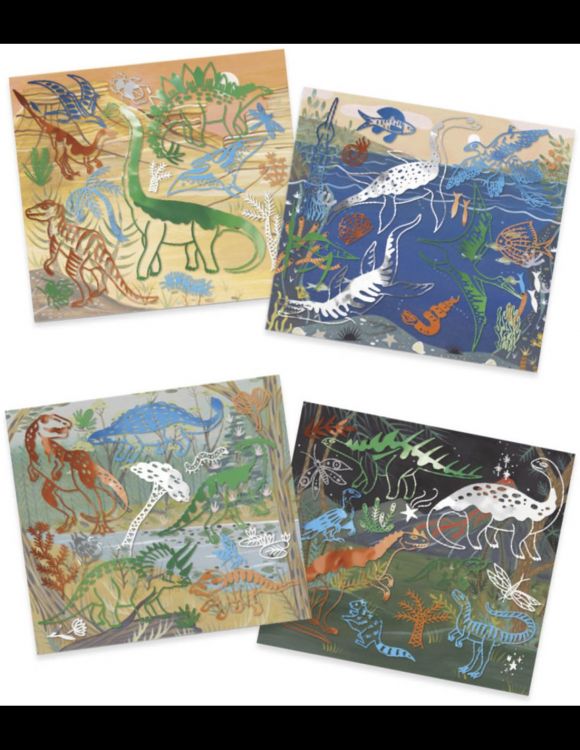 Djeco Knutselset - Metallic dinosauriers