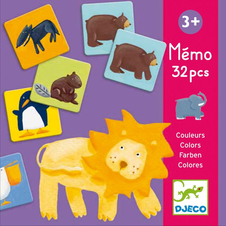 Djeco Mémo - Kleuren en dieren