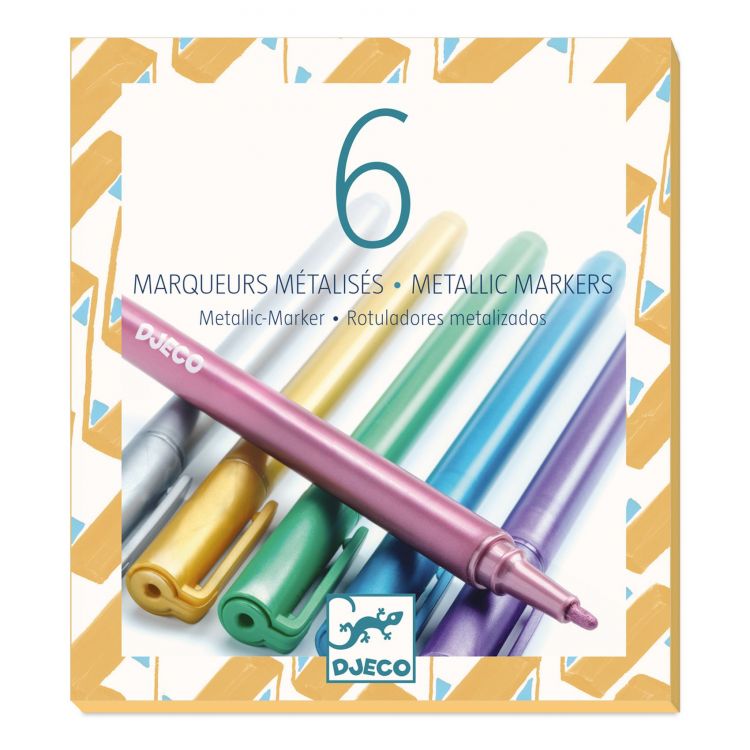 Djeco Metallic markers - Metallic kleuren 6 stuks