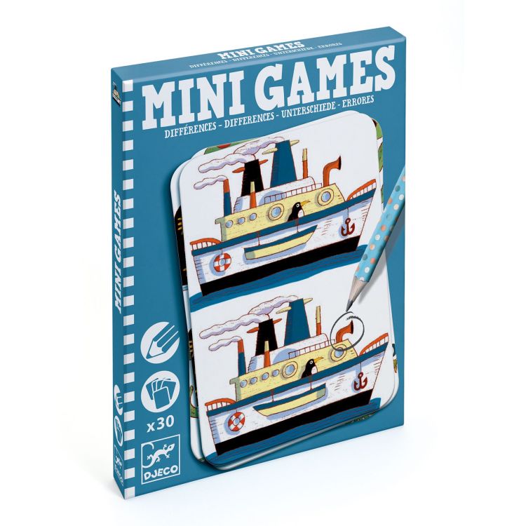 Djeco Mini games - Verschillen blauw