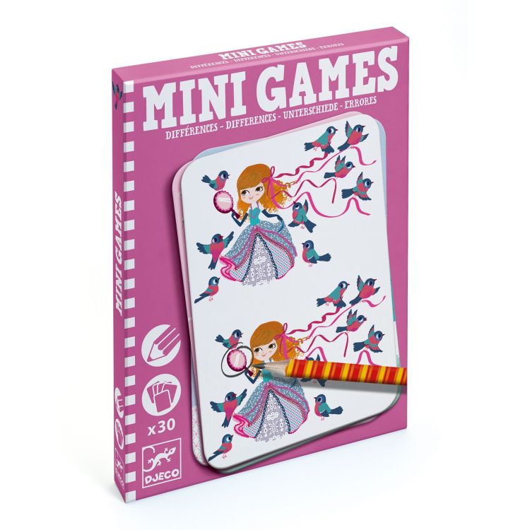Djeco Mini games - Verschillen roze
