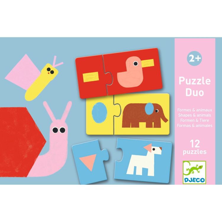 Djeco Puzzel - Duo - Dieren en vormen
