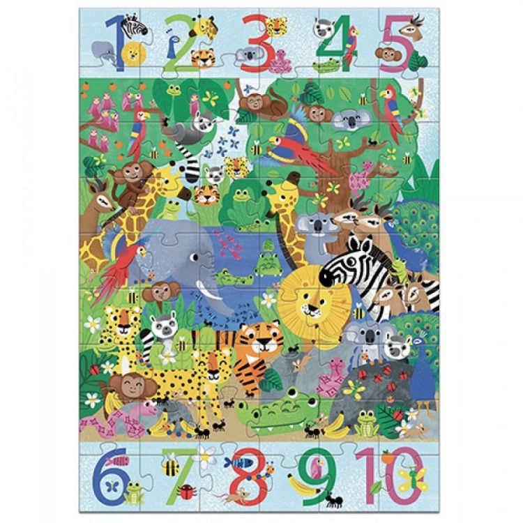 Djeco Puzzel géant - 1 tot 10 jungle