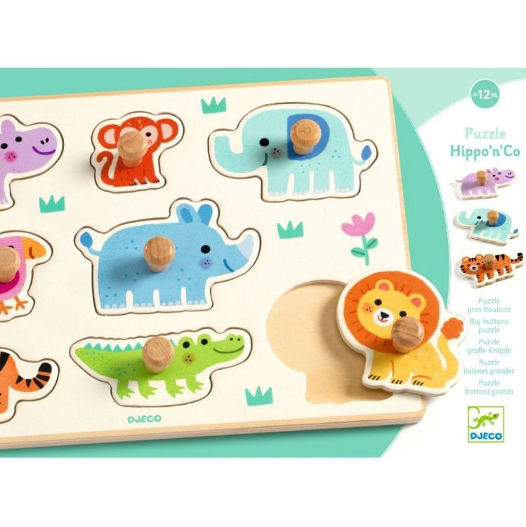 Djeco Puzzel - Hippo'n'co Djeco Puzzel - Hippo'n'co