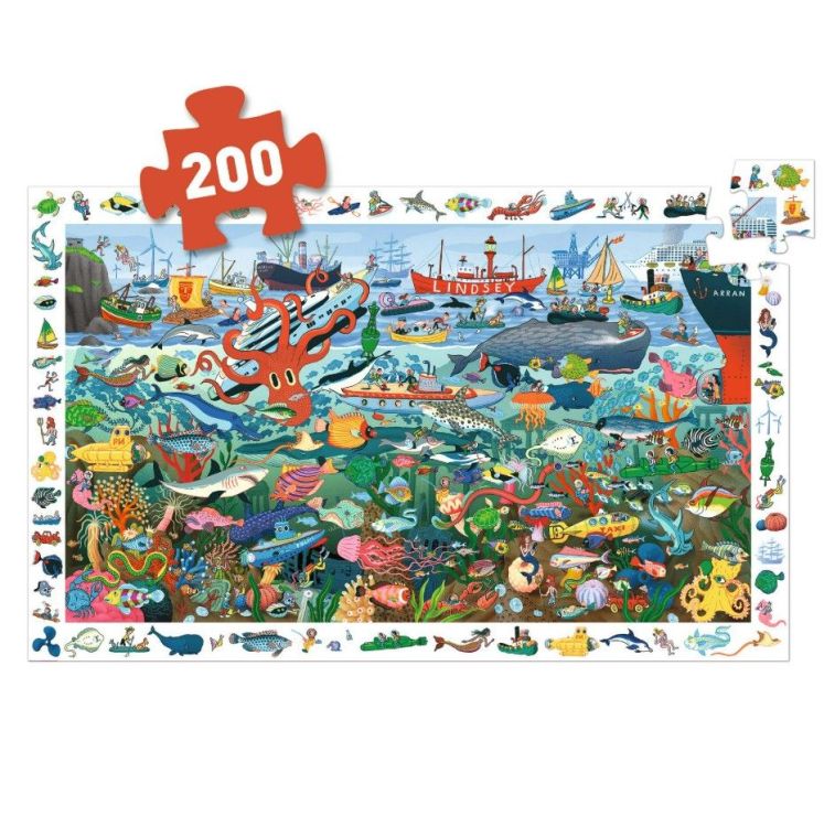 Djeco Puzzel observation - Geheimen van de zee - 200 pcs