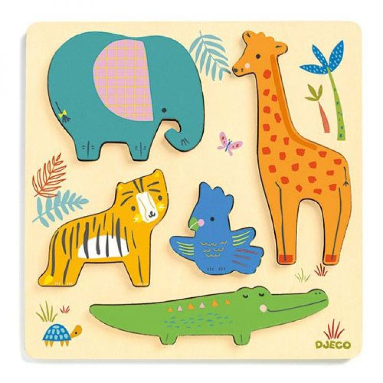 Djeco Puzzel relief Woodyjungle Djeco Puzzel relief Woodyjungle