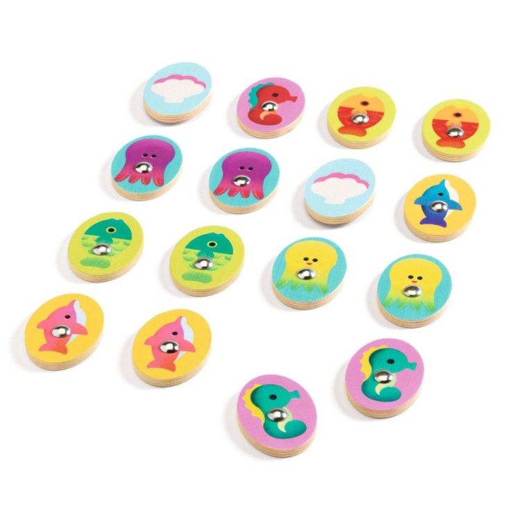 Djeco Spel - Memo ludo (4 in 1) - Vissen