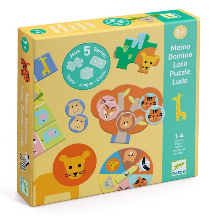 Djeco Spel - memo ludo (5 in 1)
