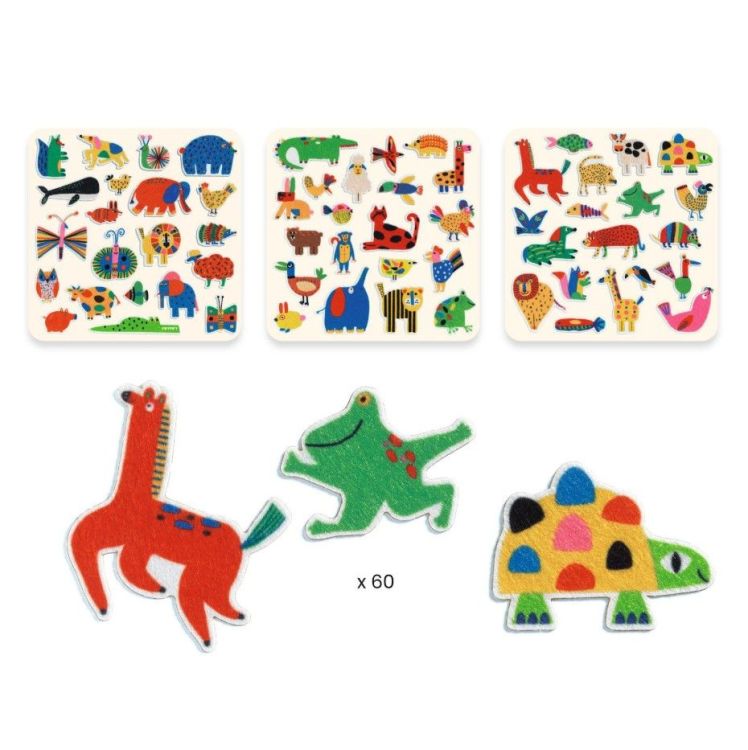 Djeco Stickers - Dieren - Vilt