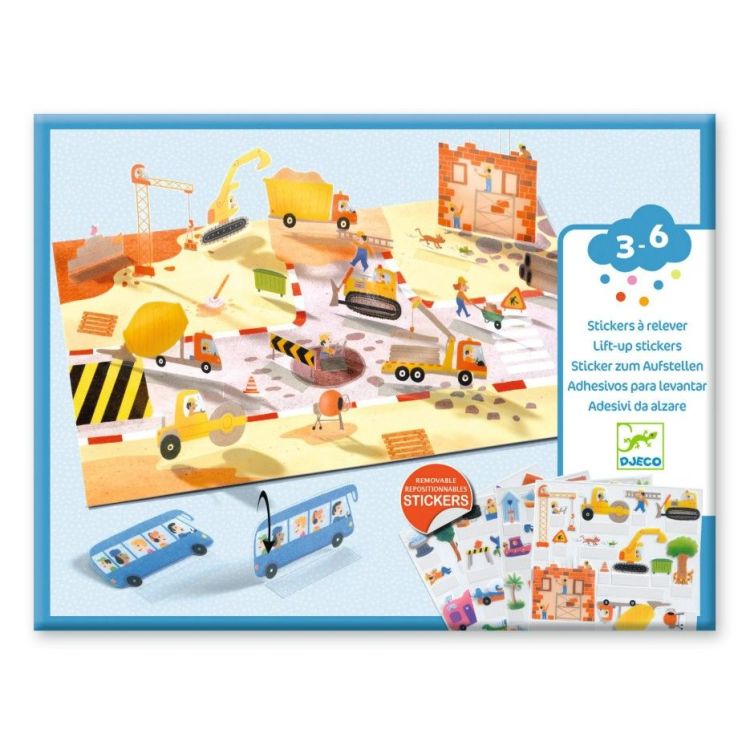 Djeco Stickers - Vouwstickers - Constructie